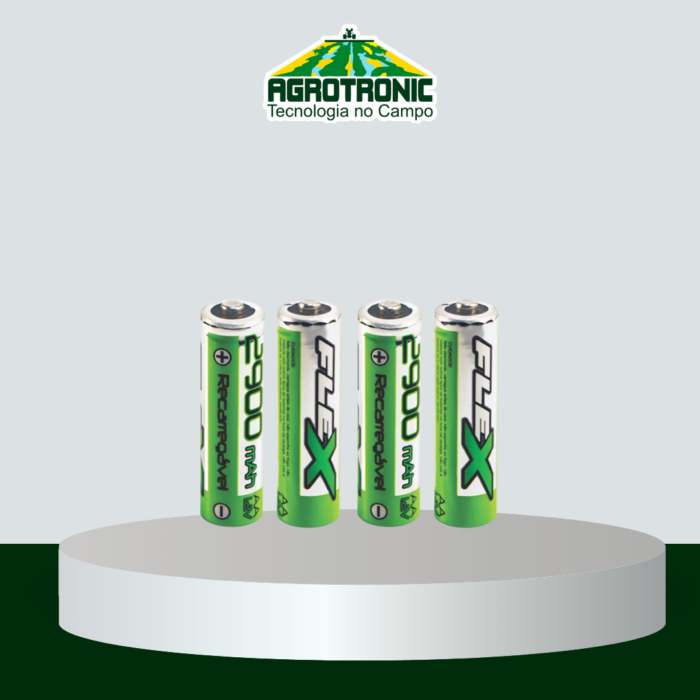 KIT BATERIAS RECARREGÁVEIS FLEX 2900 mAh – 4 UNIDADES