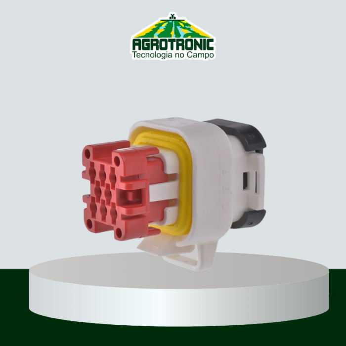 CONECTOR AMP 8 VIAS – BRANCO