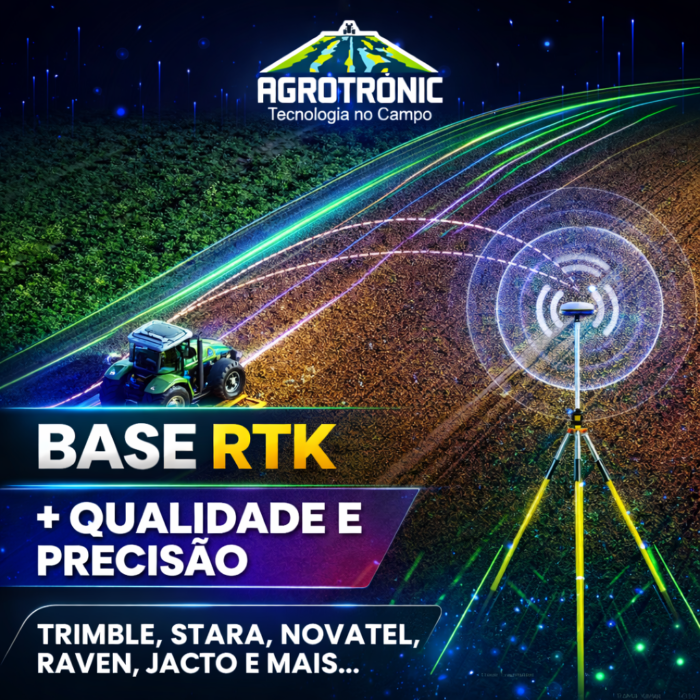 BASE RTK COMPLETA 30-50 KM DE RAIO ( TRIMBLE, AG LEADER, RAVEN, HEXAGON, NOVATEL, CNH)
